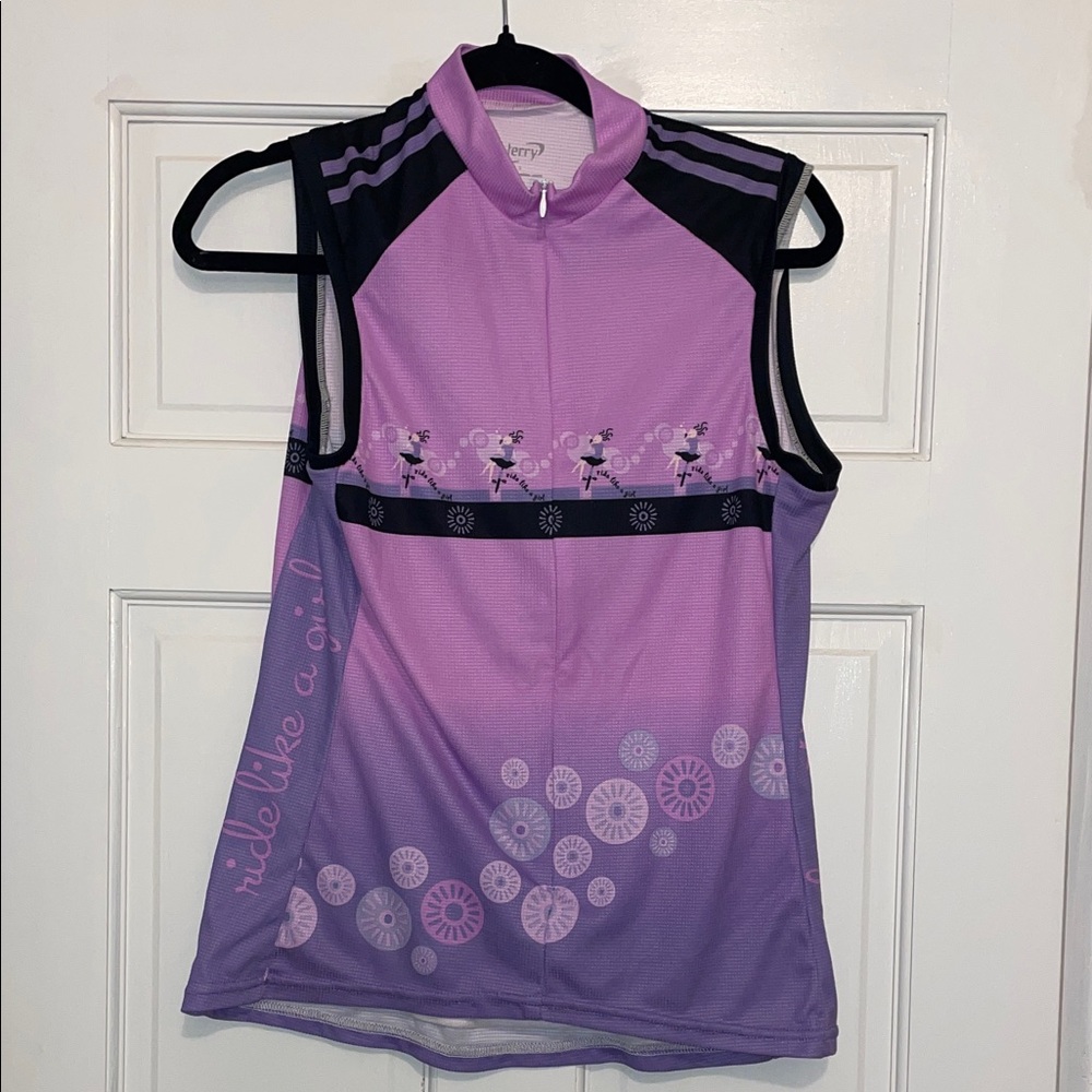 Purple Sleeveless Cycling Jersey